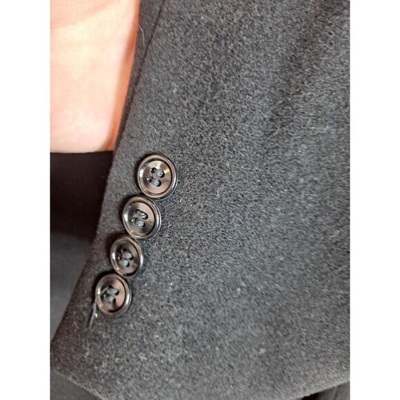 Chaps x Ralph Lauren Men's Black Cashmere‎ Blend Trench Coat Size - Picture 9 of 10